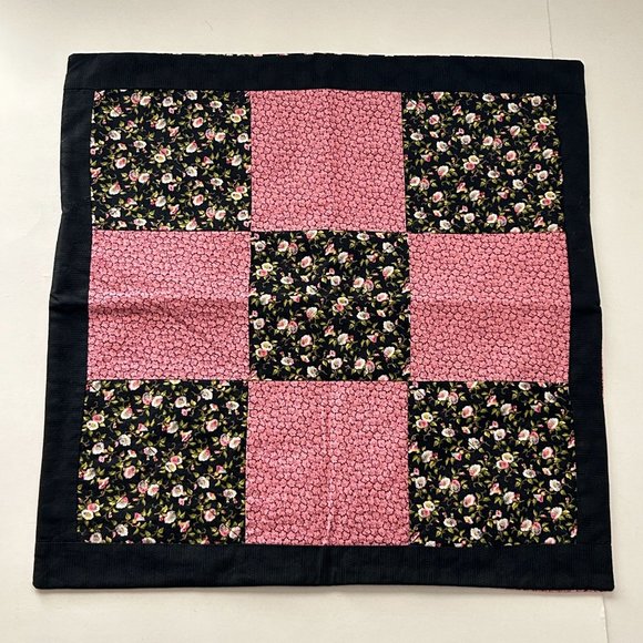 Lot of 3 Handmade Patchwork Quilt Morning Glory Throw Pillow Cover Couch Home - Picture 5 of 15